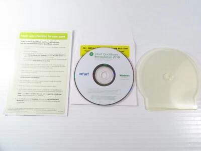 Intuit QuickBooks Pro 2010 Reinstallation Disc for Windows w/ Product Key - Image 1 of 3