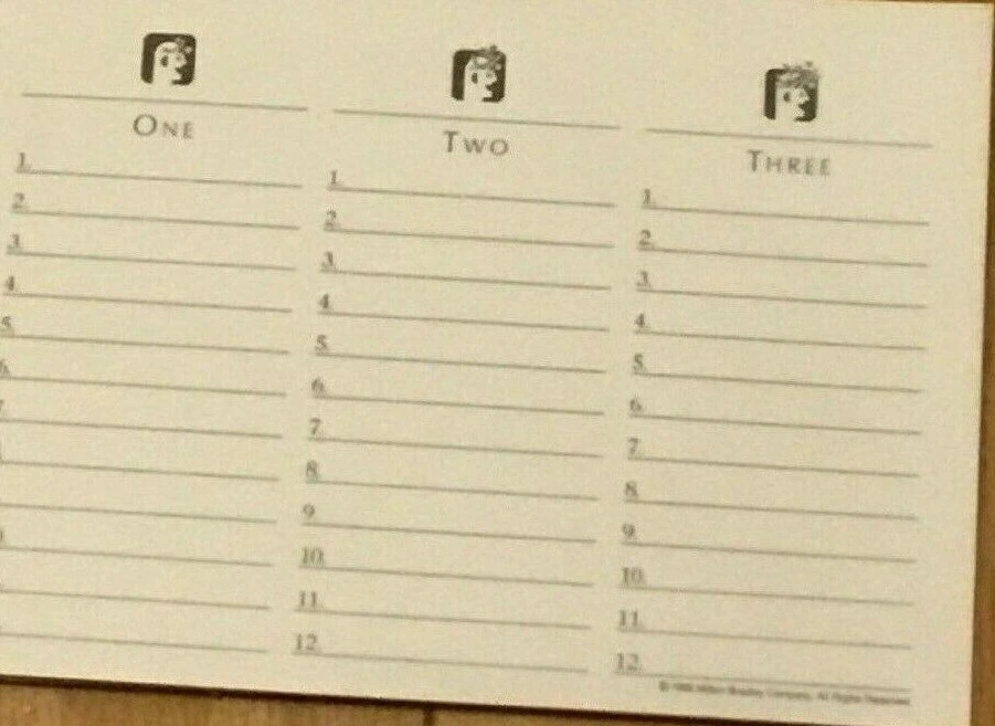 Scattergories Game Replacement Lot of 2 Score Pads without cardboard back EUC - Image 1 of 1