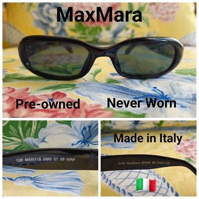 Max Mara 57 S 6MG, Vintage 2000s Black Sunglasses  🇮🇹 Made in Italy 🇮🇹  - Image 1 of 4