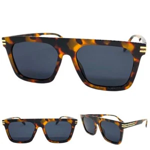 Klassische elegante Vintage Retro Biker SONNENBRILLE quadratisches Schildkrötengestell dunkle Linse - Bild 1 von 6