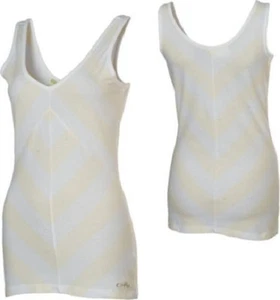 Womens Oakley Across V-Neck Tank Top Shirt Stretch Spandex White Size XS M - Picture 1 of 2