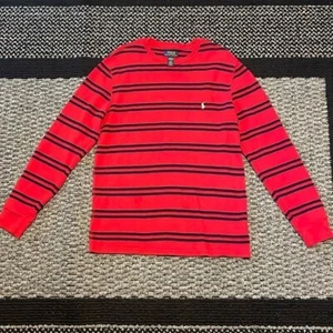Polo Ralph Lauren Thermal Shirt Men’s Large Striped Long Sleeve Sleepwear - Picture 1 of 7