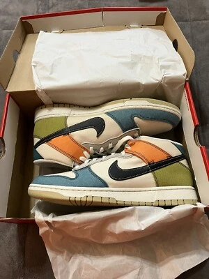 🔥🔥Mens Nike Dunk Mid Size 12 Canvas BRAND NEW DS damaged Box Top🔥🔥 - Image 1 of 4