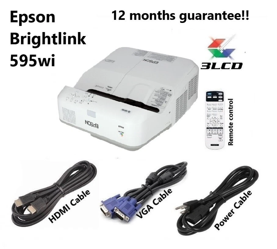 Epson Brightlink 595wi Ultra-Short Throw Projector - Image 1 of 4