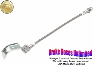 MANGUERA DE FRENO TRASERA INOX FORD MUSTANG 1968 1969, CON EJE TRASERO 31 SPLINE Foto 1 de 2