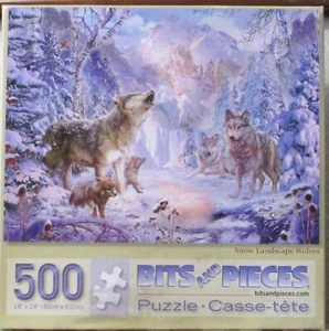 PAISAJE DE NIEVE LOBOS POR JAN PATRICK KARANSY - Completo - PUZZLE BROCAS Y PIEZAS - Imagen 1 de 2