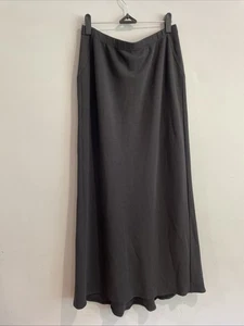 Vtg Eileen Fisher Skirt Maxi Long A-Line Elastic Waist Made in USA Fishtail S - Picture 1 of 11
