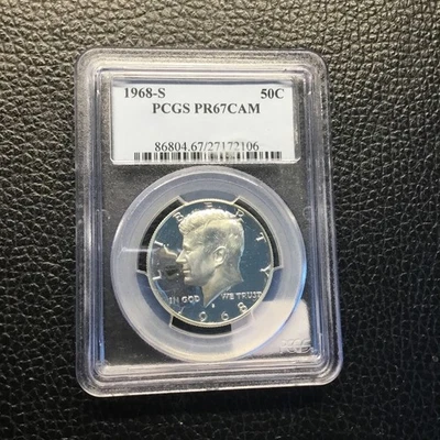 Medio dólar Kennedy 1968-S graduación profesional cámara pr67 Foto 1 de 2