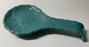 Pioneer Woman Teal Green Ceramic Spoon Rest Discontinued Color 9" - Picture 1 of 3