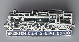 Steam Train Loco Brighton CL.4 80100 Enamel Railway Pin Badge.    PB4-710 - Picture 1 of 3