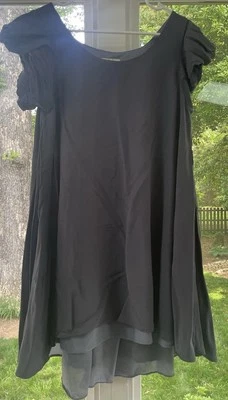 Ya Los Angeles Women’s Gray Puff Sleeve Fully Lined Dress Size Large  - Imagem 1 de 4