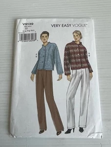 Very Easy Vogue V9139 Sewing Pattern Jacket Pants Size Large Xlg XXL Uncut 2015 - Picture 1 of 4