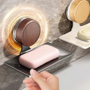 Suction Cup Soap Box Wall Mounted Self Draining Soap Dishes Holders For Shower - Picture 1 of 16