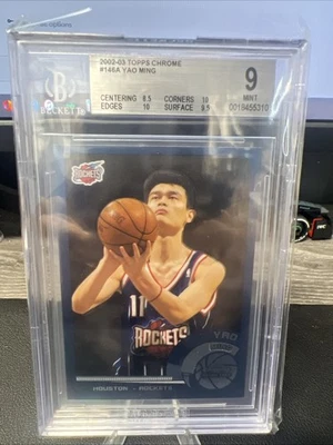 2002 TOPPS CHROME #146 YAOHOUSTON ROCKETS BGS 9 - Image 1 of 3
