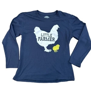 Little Farmer Children's Long Sleeve T Large Excellent Condition Blue - Picture 1 of 3