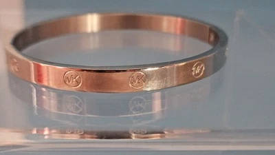 Michael Kors Oval Logo Silver Bangle Bracelet - Image 1 of 2