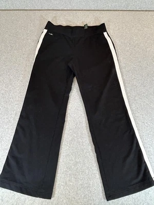 Pantalones deportivos Lauren Ralph Lauren para mujer pequeños negros polo activo pierna ancha pista Foto 1 de 4