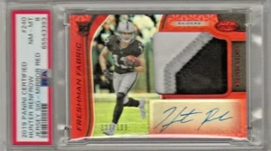 2018 Absolute Hunter Renfrow Mirror Red Prime Patch Auto #/199 PSA 8 - Picture 1 of 2