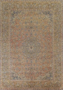 Vintage Traditionell Kashaan Esszimmer Vorleger 10x12 Wolle Handgeknüpft Carpet - Bild 1 von 24