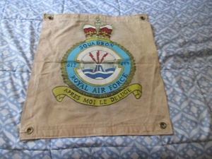 WWII ROYAL AIR FORCE DAMBUSTER SQUADROM NO.617 BARRACK READY ROOM FLAG (A) - Picture 1 of 4