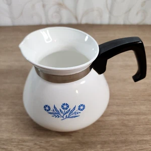 Vintage Corning Ware BLUE CORNFLOWER Pattern 6-Cup Tea Pot Carafe P-104 No Lid - Picture 1 of 9