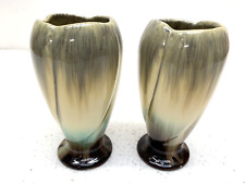 Germany Scheurich 548/14 Pottery Hyacinth Vases 14cm MCM 2x Vintage Retro 1970s