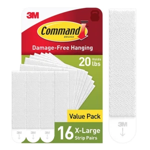 20 Lb XL Heavyweight Picture Hanging Strips 16 Pairs (32 Strips), Damage Free H - Picture 1 of 12