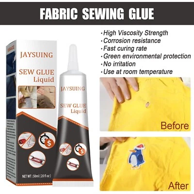 50ml Sew Glue Liquid Bonding Repair For Clothes Denim Fabric Leather Plush Toy,