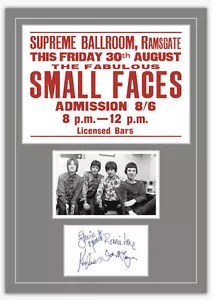 The Small Faces Concert Poster & Autographs Memorabilia Poster Ramsgate UNFRAMED - Imagen 1 de 2