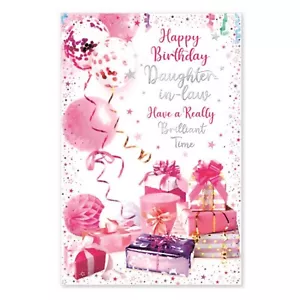 "Tarjeta de cumpleaños HIJA EN LA LEY - Flor hembra Her - SIMON ELVIN 9""x6" - Imagen 1 de 4