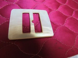 Vintage Shell Mother of Pearl Sash Belt Buckle 1-5/8" - Picture 1 of 5