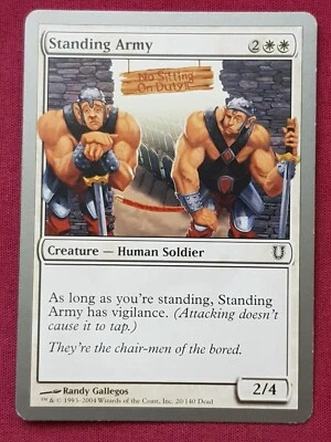 Magic The Gathering UNHINGED STANDING ARMY white card MTG - Image 1 of 2