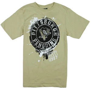 Adidas NHL Hockey Youth Boys Pittsburgh Penguins Vintage Tee - Beige - Picture 1 of 4