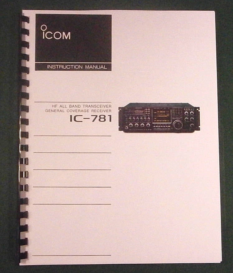 Icom IC-781 Manuale di Istruzioni - Copertine Premium Card Stock e Carta 32 LB! - Immagine 1 di 1