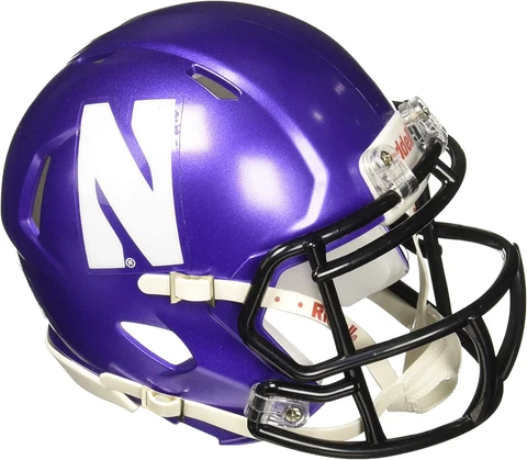 Northwestern Wildcats NCAA Replica Speed Mini Football Helmet Riddell Cover
