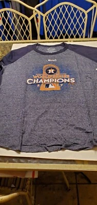  Houston Astros  MLB Womens 2017 World Series Champion raglan shirt Majestic XXL - Image 1 of 3