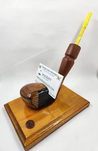 Vintage Lee Trevino Golf Club Pen holder Business Card Holder Home Office Decor  - Picture 1 of 11