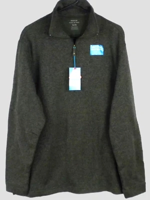 Suéter Pullover Haggar Para Hombre Gris Oliva Oscuro HTR Cool 18 Pro 1/4 Cremallera Talla XL Foto 1 de 4