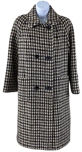 VINTAGE AQUASCUTRUM of LONDON Black/White Tweed Coat Lord & Taylor Size 6? - Picture 1 of 23