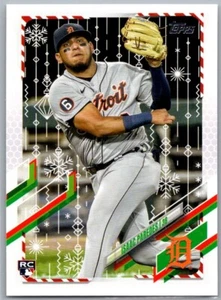 2021 Topps Holiday RC Rookie Isaac Paredes #HW120 Detroit Tigers - Picture 1 of 2