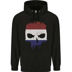 Dutch Skull Holland Gym Flag Biker Childrens Kids Hoodie - Picture 1 of 2