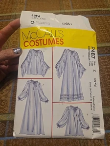 McCall's Sewing Pattern P487 Adult Costume Chemise Sizes Z-L XL. New FF. 2 Sizes - Picture 1 of 15