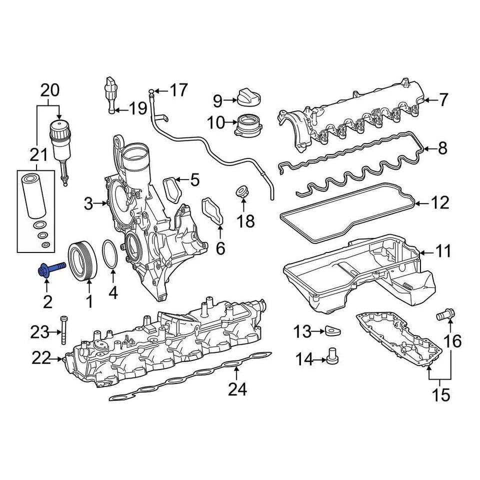 For Mercedes-Benz SL65 AMG 13-18 Mercedes-Benz Engine Harmonic Balancer Bolt Foto 1 de 2