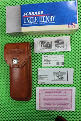 Faca e bainha SCHRADE UNCLE HENRY EUA Guthook LB7 - Estado perfeito de fábrica - Imagem 1 de 4