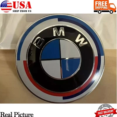 82mm Replacement Fit for 50TH B-M-W Hood Emblem Badge Roundel 51148132375 Foto 1 de 4