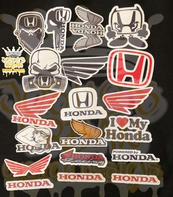 19 pcs Stickers: Honda Glossy Stickers  - Image 1 of 2