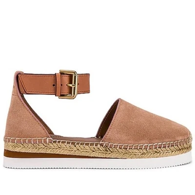 SEE BY CHLOE Glyn Espadrille Flats Sandals in Natural Suede Size EU 39 = US 9 - Image 1 of 4