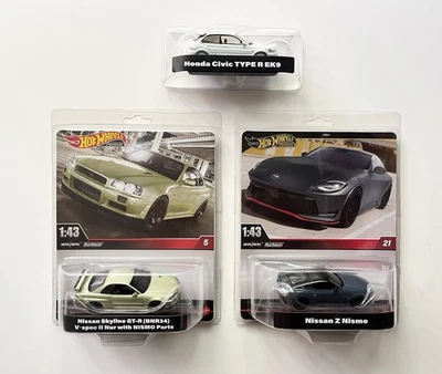 风火轮高级 1: 43 JDM 本田思域日产 Skyline V-spec Z Nismo 3 件套 — 第 1/4 张图片
