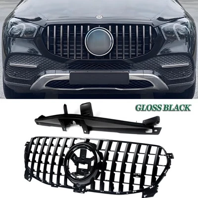 GT Style Front Grille Gloss Black Grill For Mercedes W167 GLE350 GLE450 2020-22 Foto 1 de 4