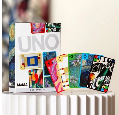 Uno Canvas x MoMa Card Deck In Hand Ready to Ship Mattel Exclusive - Image 1 of 4